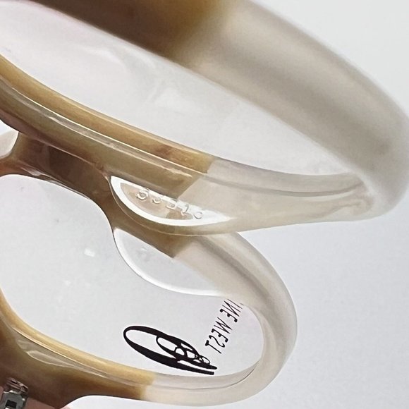Nine West 0JGJ 00 Cat Eye Oval Full Flex Eyeglass Frames Camel Beige 53-16-130
